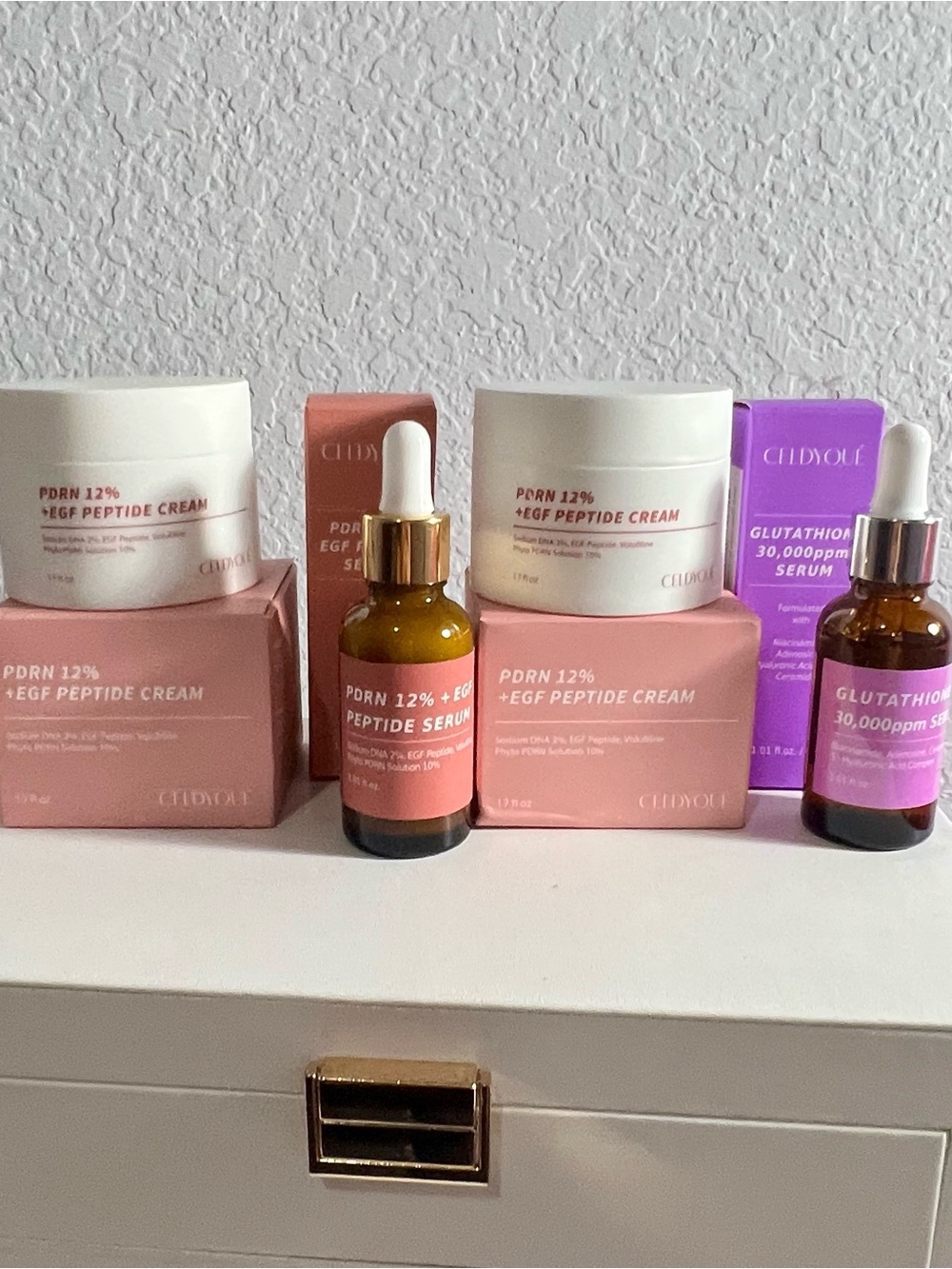 PDRN 12% + EGF Peptide Serum & Cream Set - Pink